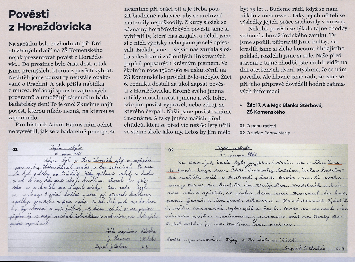Horažďovický obzor  (prosinec 2024) ... domluvenou schůzku s žáky 7.A už nestihl